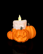 Halloween Teelichthalter mit Kürbis